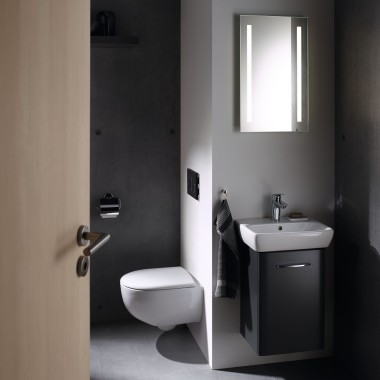 Aseo con inodoro, lavabo y mueble Geberit Selnova