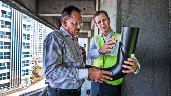 Tecnología Geberit SuperTube en las Gateway Towers