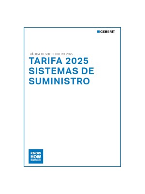 Tarifa 2025 Sistemas Suministro Geberit