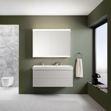 Mueble bajo lavabo con dos cajones