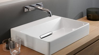 Lavabo sobre encimera Geberit ONE con sumidero CleanDrain