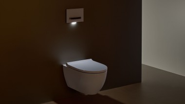 Pulsador Geberit Sigma50 square, con luz de orientación