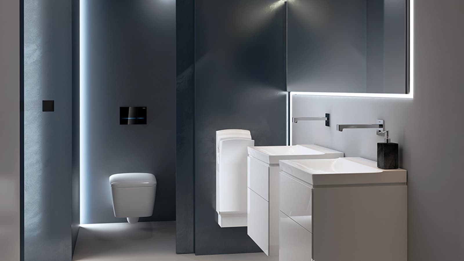 Grifos automáticos Geberit para edificios públicos Grifos automáticos Geberit para edificios públicos