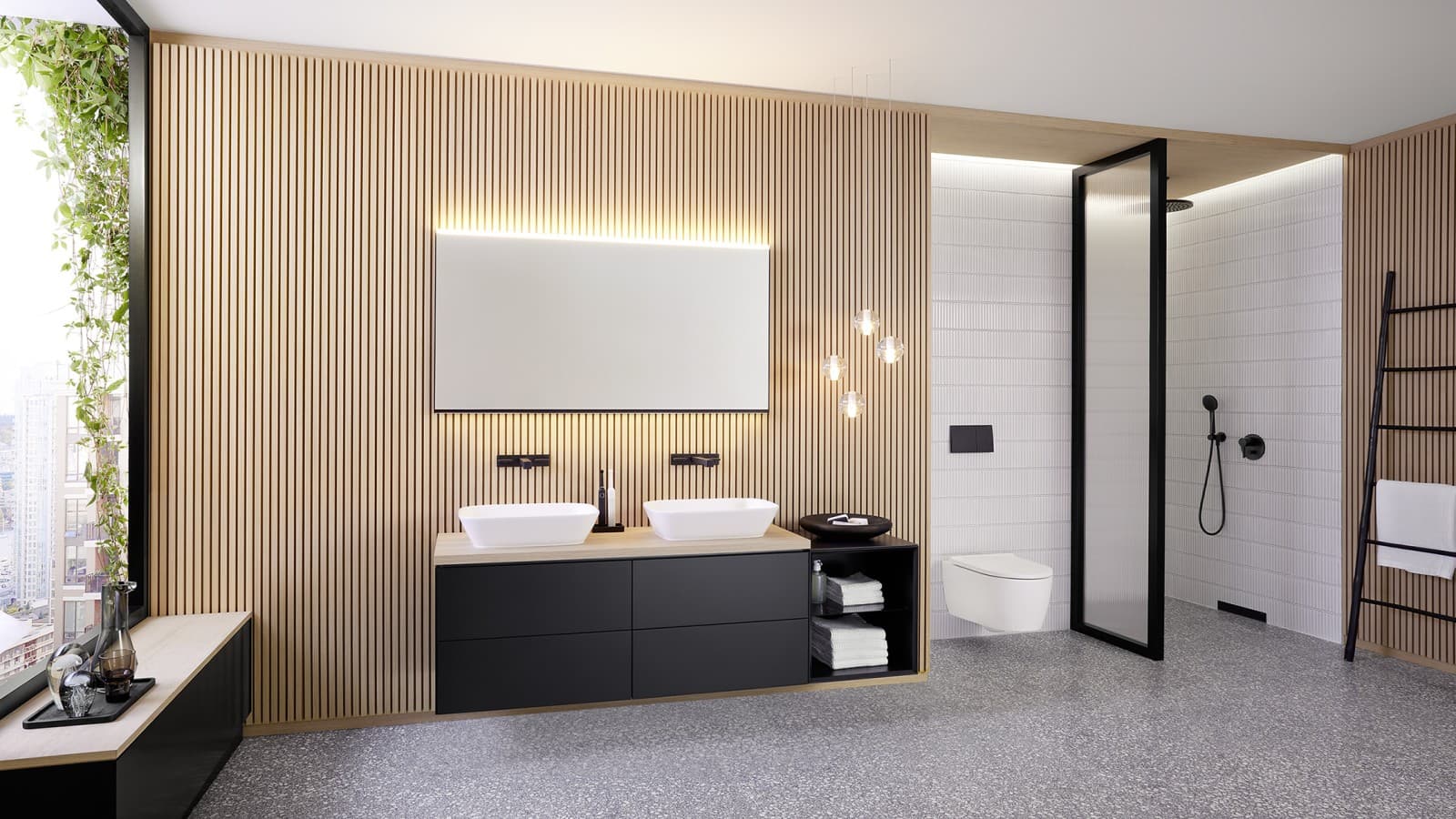Serie de baño Geberit ONE con espejo Option Plus Serie de baño Geberit ONE con espejo Option Plus