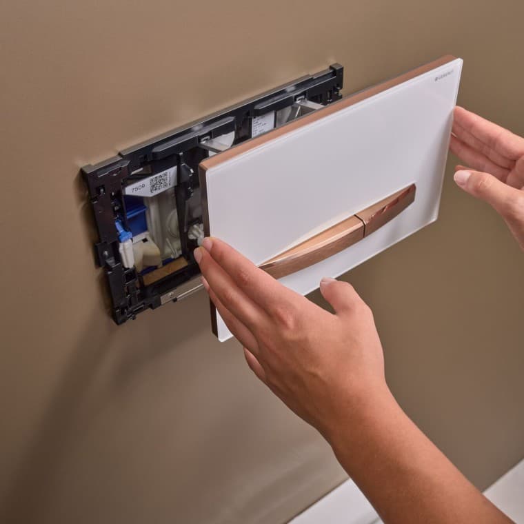 Geberit Sigma50 square, con acción giratoria Geberit Sigma50 square, con acción giratoria