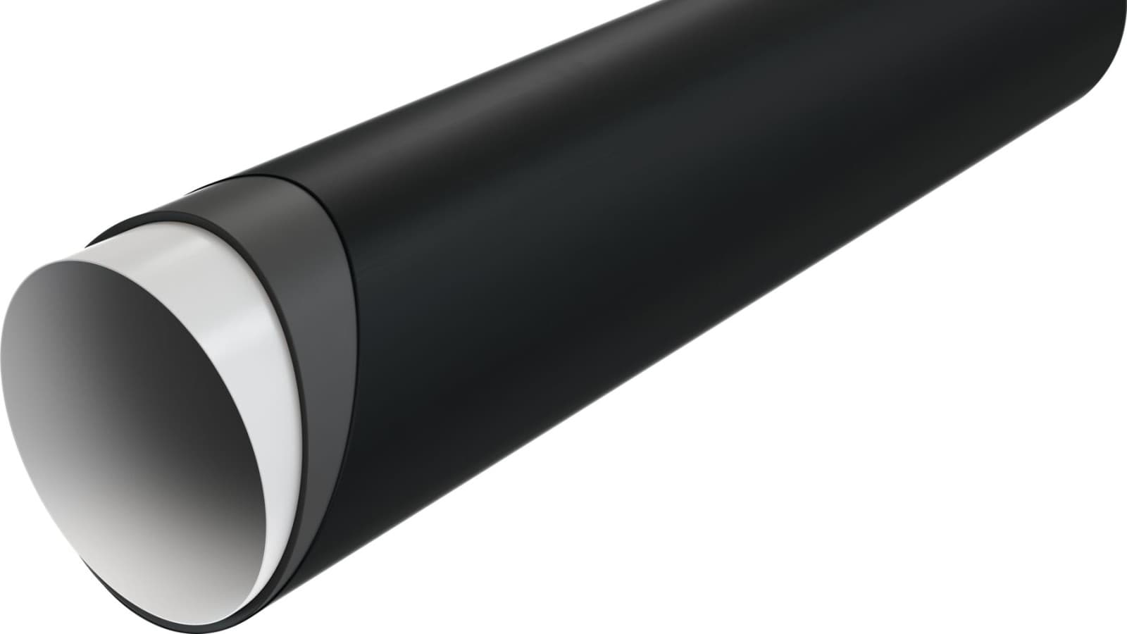 Sección transversal de un tubo Silent-PP con capas Sección transversal de un tubo Silent-PP con capas