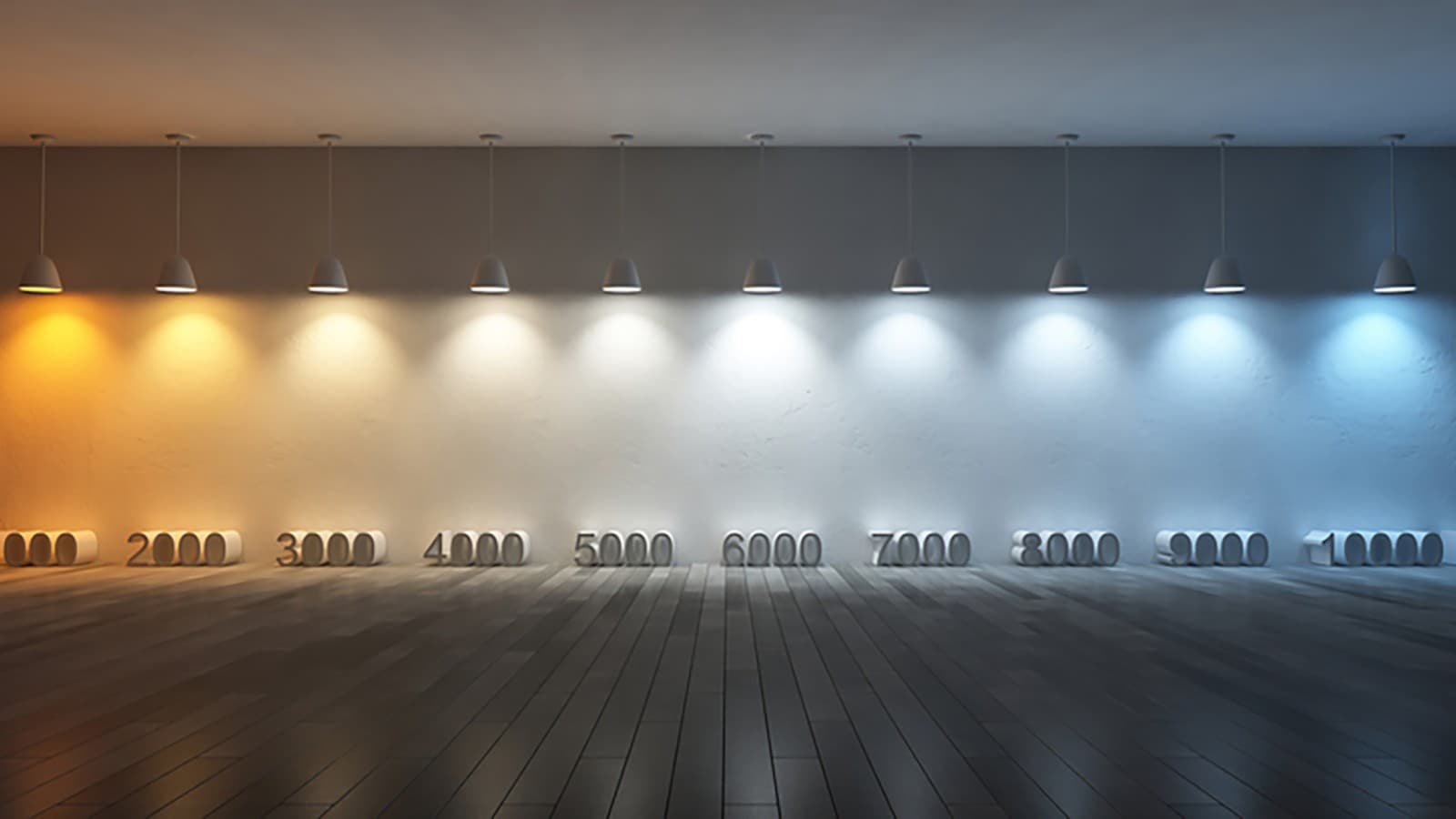 Ilustración de temperatura de color con diferentes valores de Kelvin (© iStock.com/SuriyaKK) Ilustración de temperatura de color con diferentes valores de Kelvin (© iStock.com/SuriyaKK)