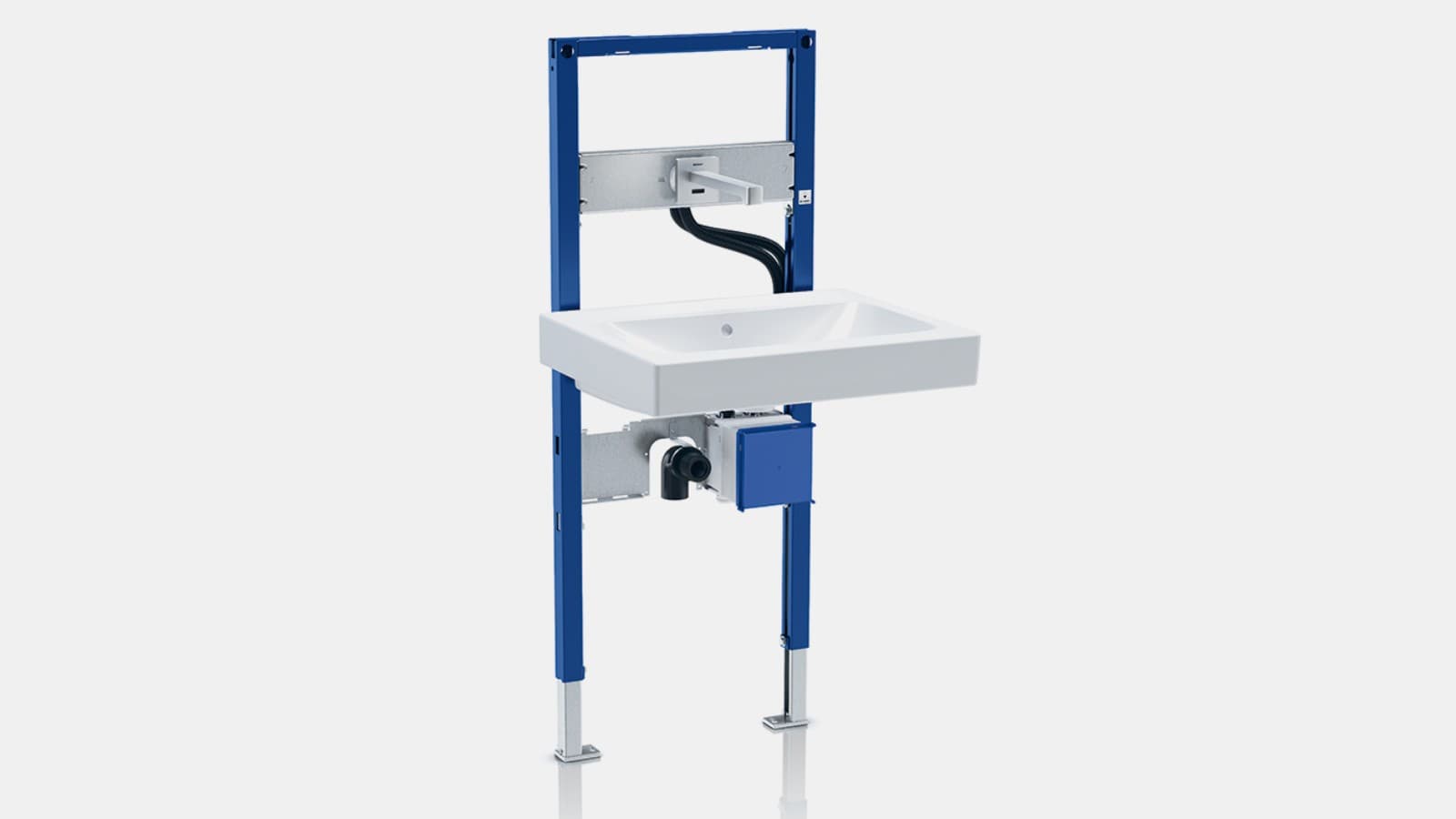 Flexibilidad de los grifos automáticos por el marco de instalación Geberit Flexibilidad de los grifos automáticos por el marco de instalación Geberit