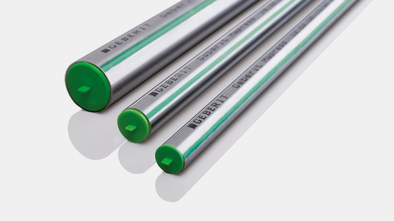 La curva característica verde marca el tubo de sistema Geberit Mapress Acero Inoxidable CrMoTi La curva característica verde marca el tubo de sistema Geberit Mapress Acero Inoxidable CrMoTi